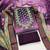 purple printed cotton butti unstitched dress material 
