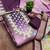 purple printed cotton butti unstitched dress material 
