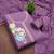 lavender embroidered roman silk unstitched dress material 