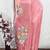pink embroidered roman silk unstitched dress material 