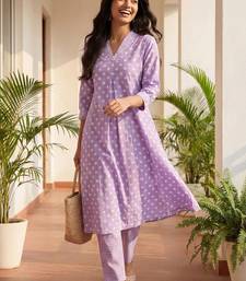 Women Printed Regular Pure Cotton Kurta with Trousers