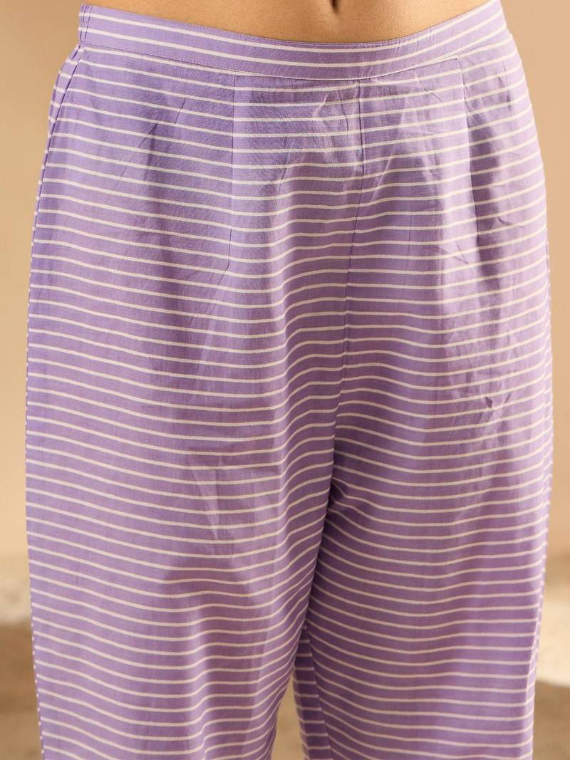 Women Printed Regular Pure Cotton Kurta with Trousers