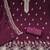 magenta embroidered georgette unstitched dress material 