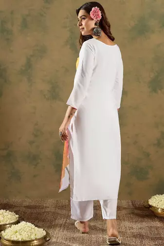 Floral Straight Printed Kurta with Trousers