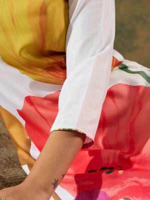 Floral Straight Printed Kurta with Trousers 6