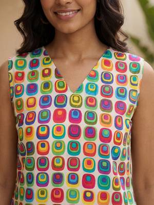 Women Printed Regular Pure Cotton Kurta with Trousers 3