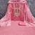 pink weaved jacquard unstitched dress material 