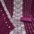 magenta embroidered georgette unstitched dress material 