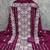 magenta embroidered georgette unstitched dress material 