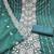 sea green embroidered georgette unstitched dress material 
