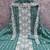 sea green embroidered georgette unstitched dress material 