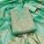sea green weaved shimmer silk unstitched dress material 