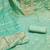 sea green weaved shimmer silk unstitched dress material 