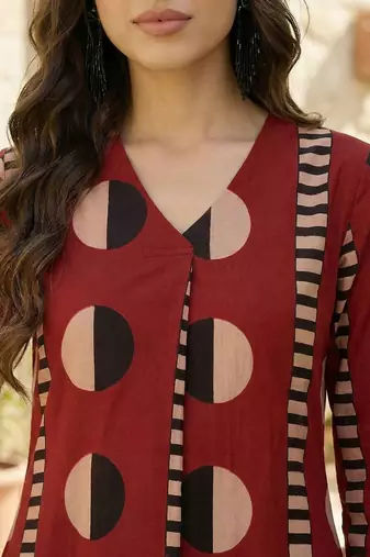 Women Printed Regular Pure Cotton Kurta with Trousers