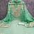 sea green weaved shimmer silk unstitched dress material 