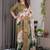 Olive color Digital Printed And Zari Woven Work Linen Saree