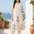 Women Floral Printed Pleated Pure Cotton Kurta with Trousers