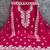 pink embroidered pv roman silk unstitched dress material 