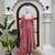 Pink fendy silk blend gown set with pant & dupatta