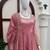 Pink fendy silk blend gown set with pant & dupatta