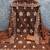 brown embroidered vichitra silk unstitched dress material 