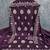 purple embroidered vichitra silk unstitched dress material 