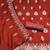 rust embroidered vichitra silk unstitched dress material 