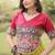Yellow & Maroon Gamthi Embroidered Foil Print Rayon Flared Lehenga Choli Set