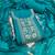 sea green embroidered viscose satin unstitched dress material 