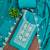 sea green embroidered viscose satin unstitched dress material 