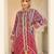 Orange natural crepe silk blend top pant set with handbag