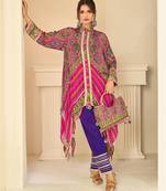 Pink natural crepe silk blend top pant set with handbag