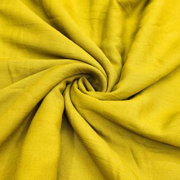 yellow embroidered p v silk blend unstitched dress material  3
