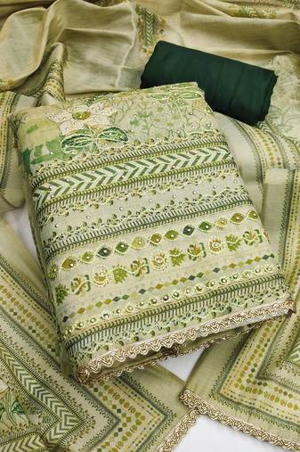 multicolor printed viscose unstitched dress material 