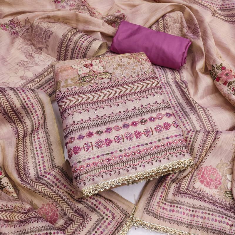 multicolor printed viscose unstitched dress material 