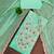 sea green embroidered modal cotton unstitched dress material 