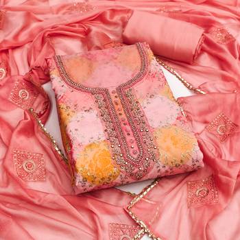 multicolor printed muslin unstitched dress material  1