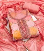 multicolor printed muslin unstitched dress material 