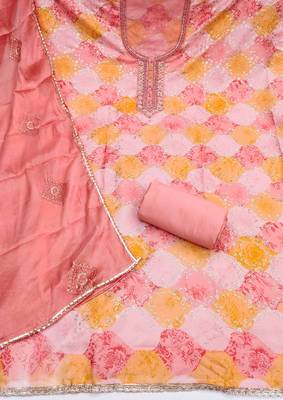 multicolor printed muslin unstitched dress material  2
