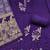 purple embroidered georgette viscose unstitched dress material 