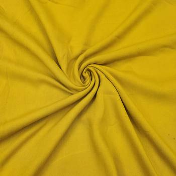 yellow embroidered georgette viscose unstitched dress material  3