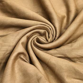 beige printed silk blendunstitched dress material  3