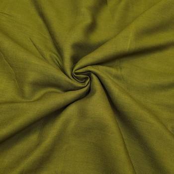 beige printed silk blend  linen unstitched dress material  3