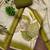 beige printed silk blend  linen unstitched dress material 