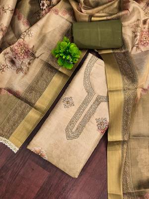multicolor printed silk blendunstitched dress material  4