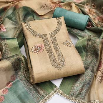 multicolor printed silk blendunstitched dress material  1