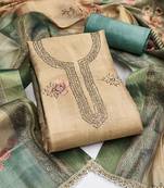 multicolor printed silk blendunstitched dress material 