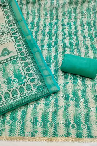 multicolor printed  linen cotton unstitched dress material 