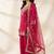 Ethnic motifs embroidered sequinned scalloped kurti with plazo & dupatta
