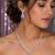 Amethyst Bridal Jewelry Set, Pear Cut Gemstone Necklace Earrings